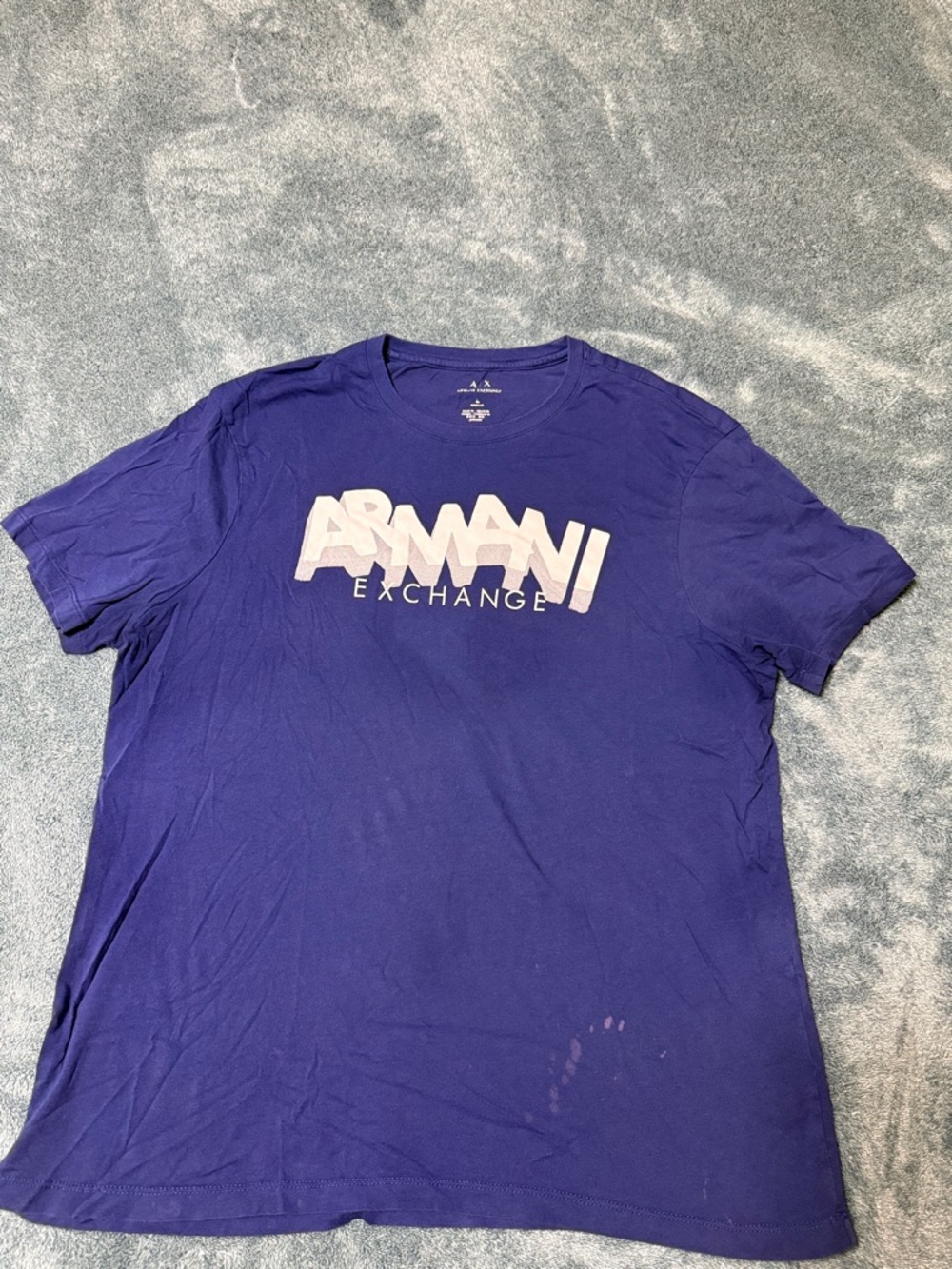 Armani Exchange Men's Deep Purple Logo Tee